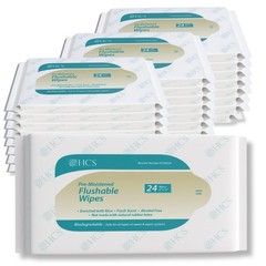 HCS XL Bulk Flushable Wipes for Adults – Travel, Home, Women & Men – Toilet W…