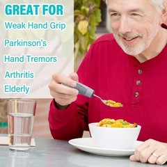 Weighted Silverware with Enlarged Easy Grip for Elderly and Disabled Users