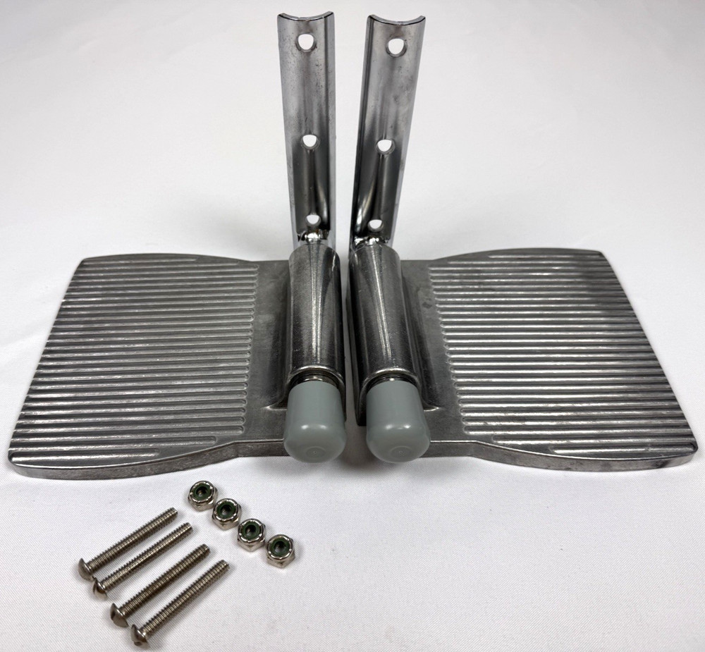 Vintage Aluminum Wheelchair Folding Footplates Foot Rests 6.25″ X 6.75″