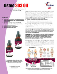Osteo 303 Oil-Osteoporosis, Arthritis, Osteopenia Massage Oil (1, 60 ml)