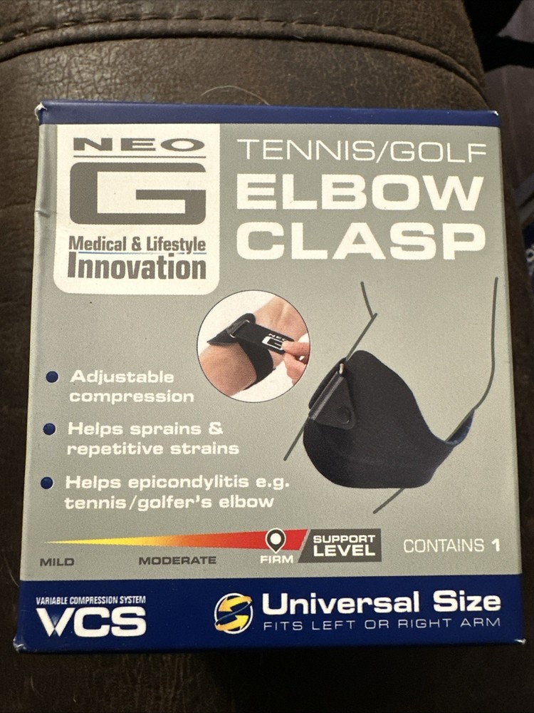 Neo G Tennis/Golf Elbow Clasp For Repetitive Strains Firm Support Adjustable New