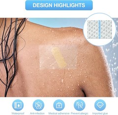 50 Pieces Transparent Stretch Adhesive Bandage Large Waterproof Transparent Film