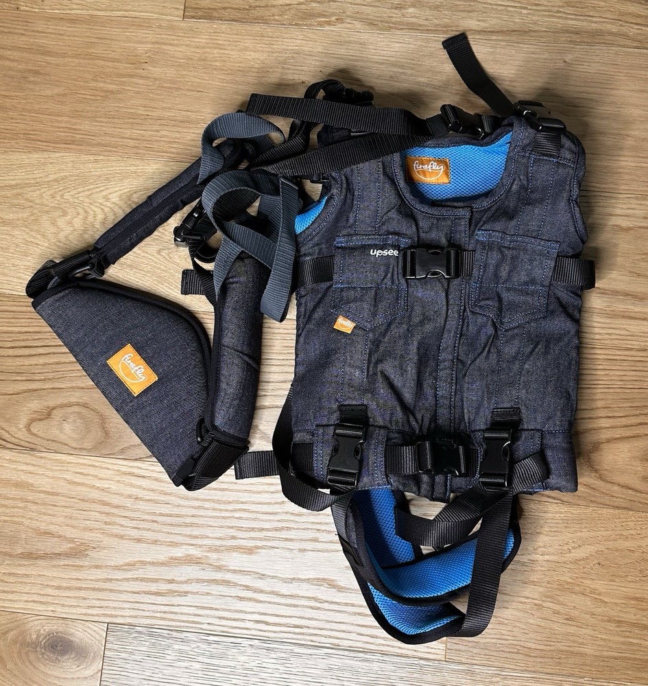 Firefly Upsee Upright Mobility Harness Denim & Blue Foot Straps NOT Included MED