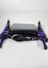 Aojin WB-2310 Folding Rollator Walker with Seat Purple Mobility Aid Open Box