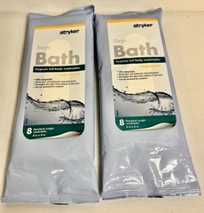Stryker Sage 7991 Bath Hygienic Full-Body Washcloths Fragrnce Free 2 Pks of 8