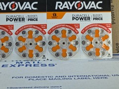 Rayovac Size 13 ~ 1.45V Zinc Air Hearing Aid Batteries 3-Packs of 12 (36 Total)