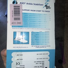 Med Spec ASO Ankle Stabilizer – Black, Size xx-small 264019