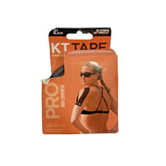 KT Tape Pro 10″ Precut Kinesiology Elastic Sports Roll 20 Strips – Jet Black