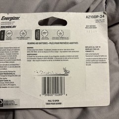 Energizer Hearing Aid Batteries Size 10 Yellow Tab 24 Pack BRAND NEW