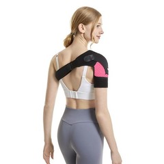 Shoulder Brace for Men and Women, Reusable Ice 31-55 Inch, Rose Red