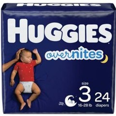 Huggies OverNites Diapers Size 3 Jumbo Pack CA of 96