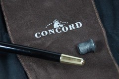 Mens Made in Italy Concord Edwardian 925 Silver Handle Walking Stick Cane w/ Bag
