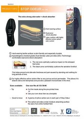 Pedag Stop Odor 163 comfort insole, absorbs shock, eliminates odor and trimmable
