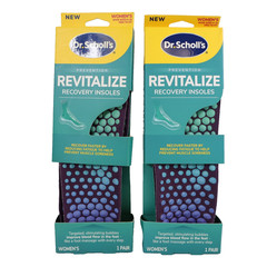 2 PAIRS Dr. Scholl’s Revitalize Recovery Insole Orthotics, Women’s Size 6-10