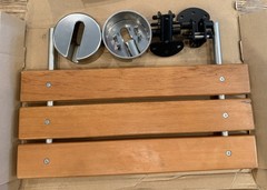Folding Teak Shower Seat 20.1“ x 13.2“ Wall Mounted Shower Bench 400 lbs A2000