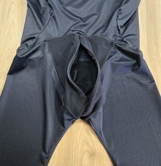 Underworks Compression Body Suit W/Rear Zipper Mens Sz Large, Black