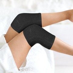 Wool Brace Pad Warm Cashmere Kneepad Thermal Leg Sleeve NonSlip Dark Grey