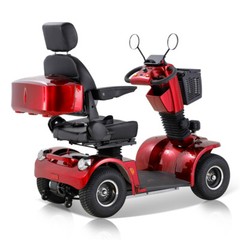 Heavy Duty 4-Wheel Mobility Scooter 31 Miles 3-Speed 500W 400lbs Capacity Red