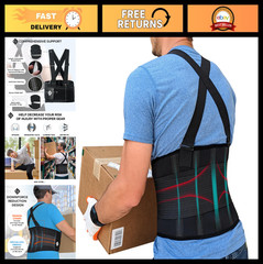 Plus Size Back Support Belt for Heavy Lifting, Lumbar Brace for Pain Relief 4XL
