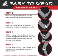 Unisex Tennis Elbow Support – Customizable Compression for Sports & Everyday Use