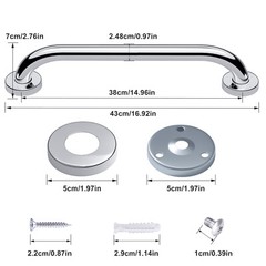 Stainless Steel Grab Bar Bathroom Safety Handicap Shower Tub Handle Support Lot
