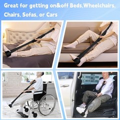 36 Inch Long Leg Lifter, Rigid Leg Lifter Strap with EVA Handgrips &Foot Loop,