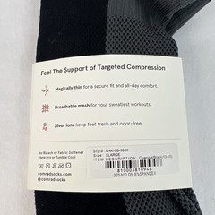 NWT Comrad Lows Black Compression Socks Ankle Height Men’s XL 13-15 Comfort