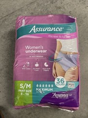 Assurance Women’s Incontinence & Postpartum Underwear S/M Maximum Absorbency