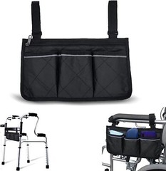 3X Wheelchair Side Pouch Storage Bag Armrest Pocket Organizer Holder Pocket US