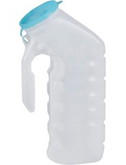 5 Ct, Medline Deluxe Male Urinal Glow in the Dark Lid Incontinence Pee 1,000 mL