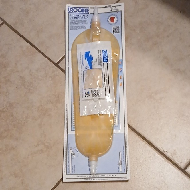 Urocare Reusable Latex Urinary Leg Bag 32 oz Yellow Unisex Model 9532