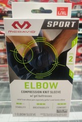 NEW McDavid Sport Elbow Compression Sleeve w/Gel Buttresses L/XL