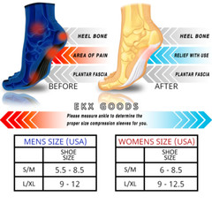 Best Plantar Fasciitis Ankle Support Sleeve Foot Pain Compression Heel Sock S-XL
