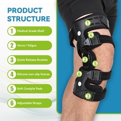 Comfort Fit Unloader Brace for Medial OA ,Low-Profile Design for All-Day Wear