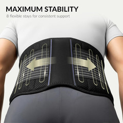 BraceUP Back Support Belt for Men and Women – Breathable Waist Lumbar Support Lo