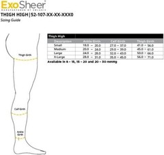 SOLARIS EXO SHEER 8-15 15-20 20-30 Compression THIGH HIGH Stockings Size Color