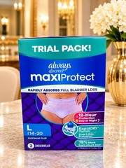 Protective Absorbent Underwear Trial Pack Size L 14-20 Maximum Plus 3 Count