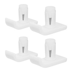 4 Pcs Universal Premium Walker Glide Skis Replacement Ski Glides 4 Pcs, White