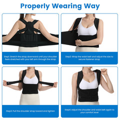 Posture Corrector for Women Men Adjustable Back Brace
