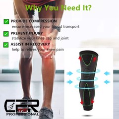 Leg Brace Thigh Compression Sleeve Calf Knee Support Socks Pain Relief Men Women