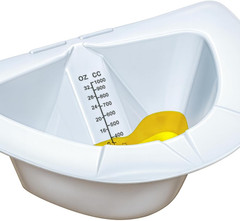 Vakly Graduated Specimen Collector Pans [Pack of 1] Toilet Nursing Hat for Urine