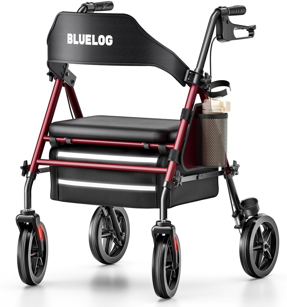 Bluelog Walkers for Seniors Rollator Walkers with Seat, 350lb Capacity with…