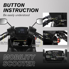 1000W Heavy Duty 4 Wheel Mobility Scooters for Seniors 40 Miles 500 lb Capacity