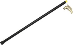 34.5-Inches Walking Cane Pewter Handle W/ Small Storage NO Blade