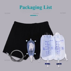 New Men Urinal Leg Bag Silicone Urine Funnel Pee Holder Collector With Catheter