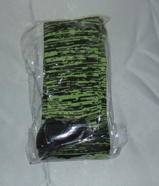 Compression Socks Womens L/XL Green Black Knee High
