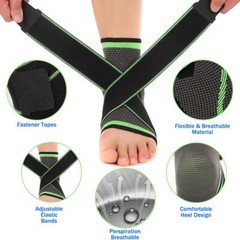 Ankle Brace Support Compression Sleeve Sprained Foot Tendon Pain Relief Wrap Gym