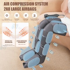 Air Compression Massager with Heat for Foot,Leg,Calf,Thigh and Knee