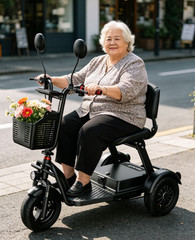 Dual Motor 1000W 48V Folding 3 Wheel Electric Scooter Mobility for Adults