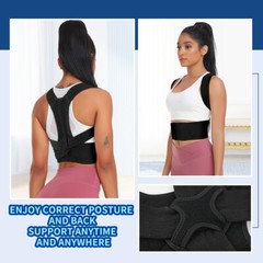 Posture Corrector Lumbar Low Back Support Shoulder Brace Belt Unisex Women Men